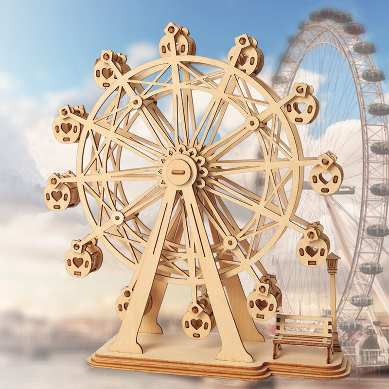 Herzerl Riesenrad 3D-Holzpuzzle