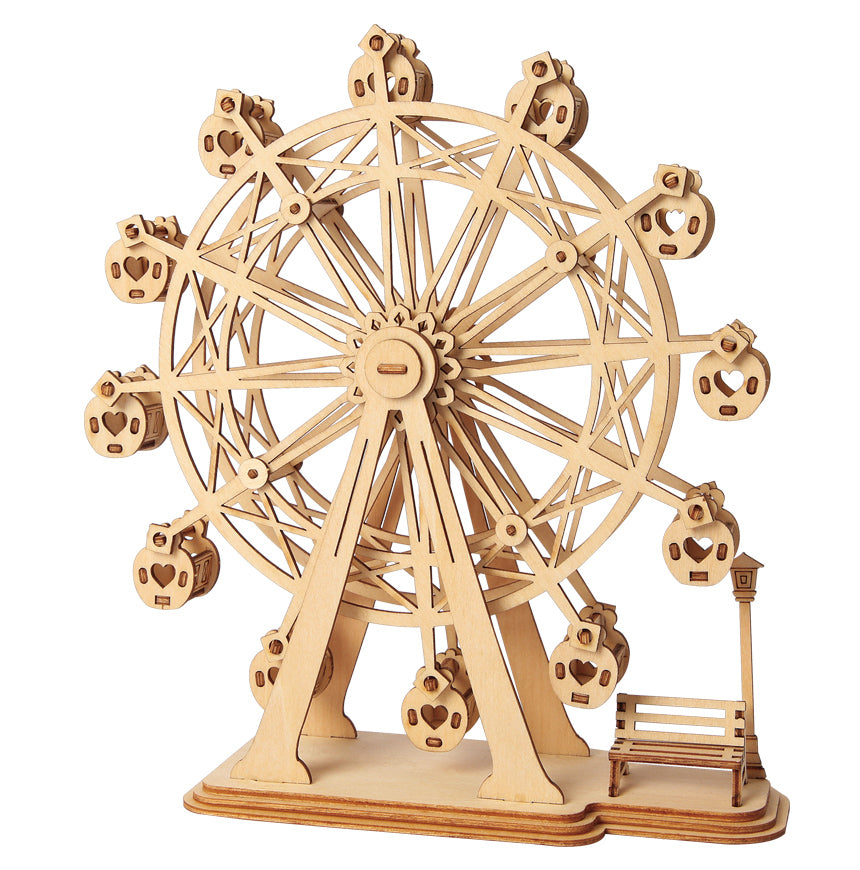 Herzerl Riesenrad 3D-Holzpuzzle