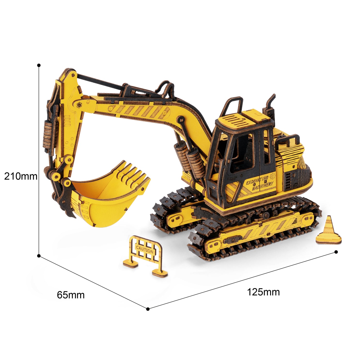 Schaufelbagger 3D-Holzpuzzle